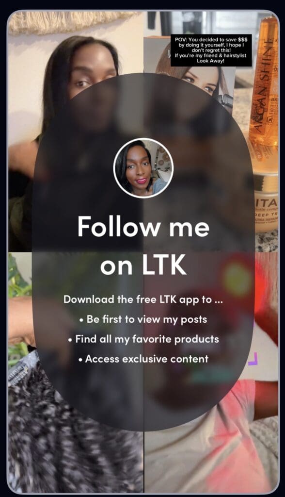 Follow Erin Nicole HQ on LTK instructions 